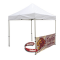 8 Foot Wide Double-Sided Tent Half Wall w/Liner and Deluxe Stabilizer Bar Kit (Full-Color Full Bl